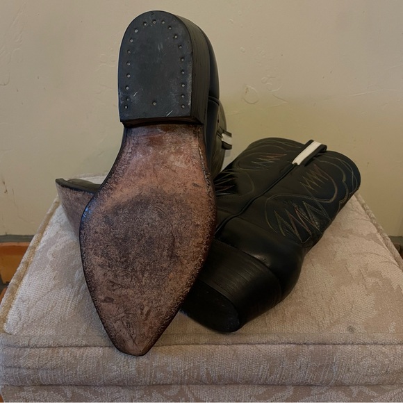 Mexican boots “El Vaquero “ size 7.5 men’s color black original letter Unisex!! - Picture 9 of 11